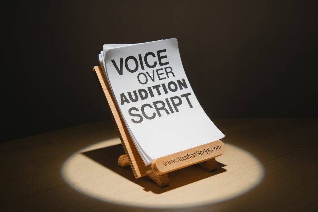 Voice Over Audition Script