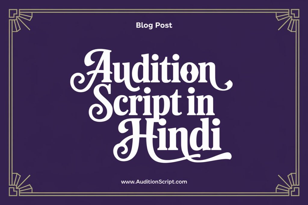 audition script in hindi