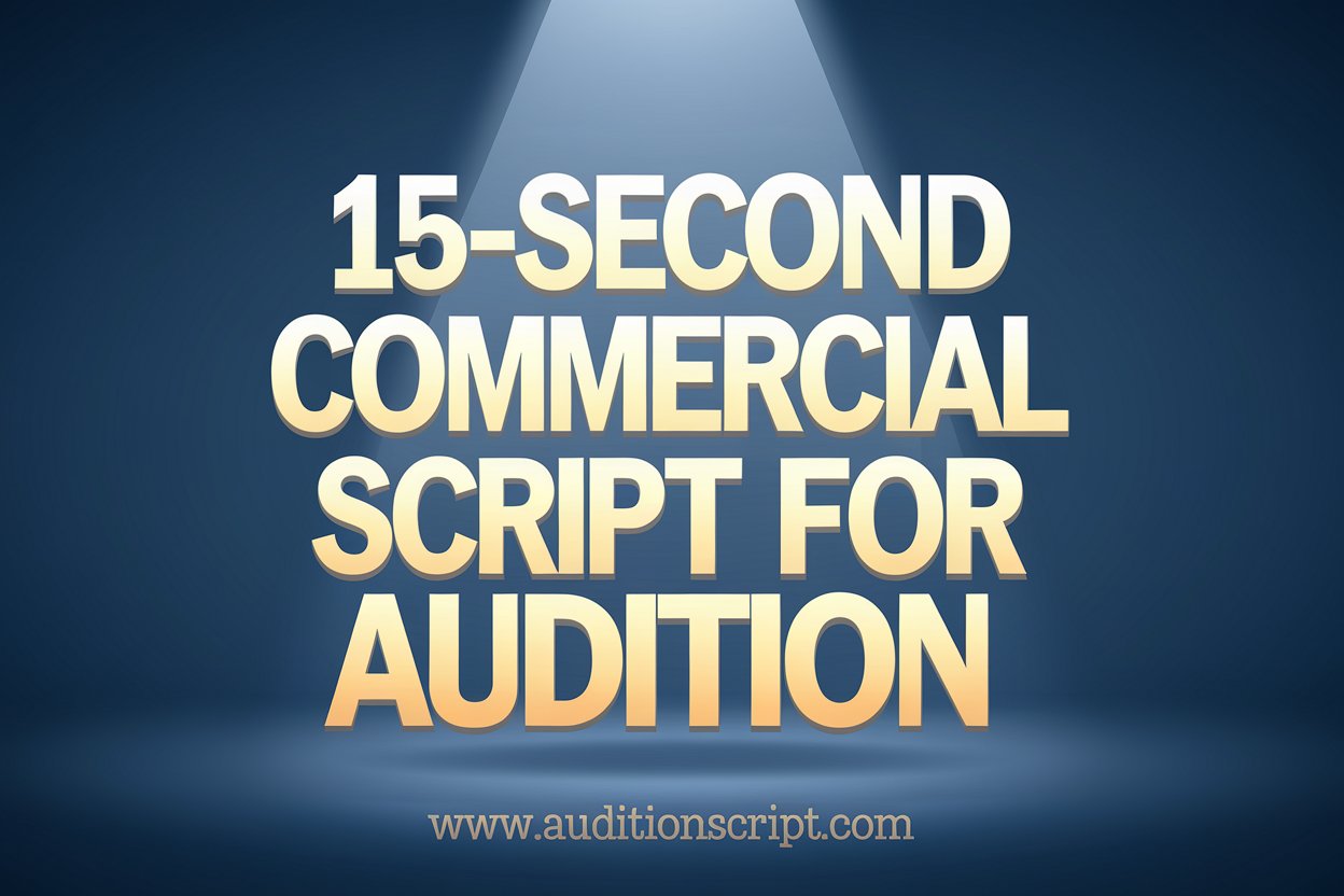 15-Second Commercial Script for Audition