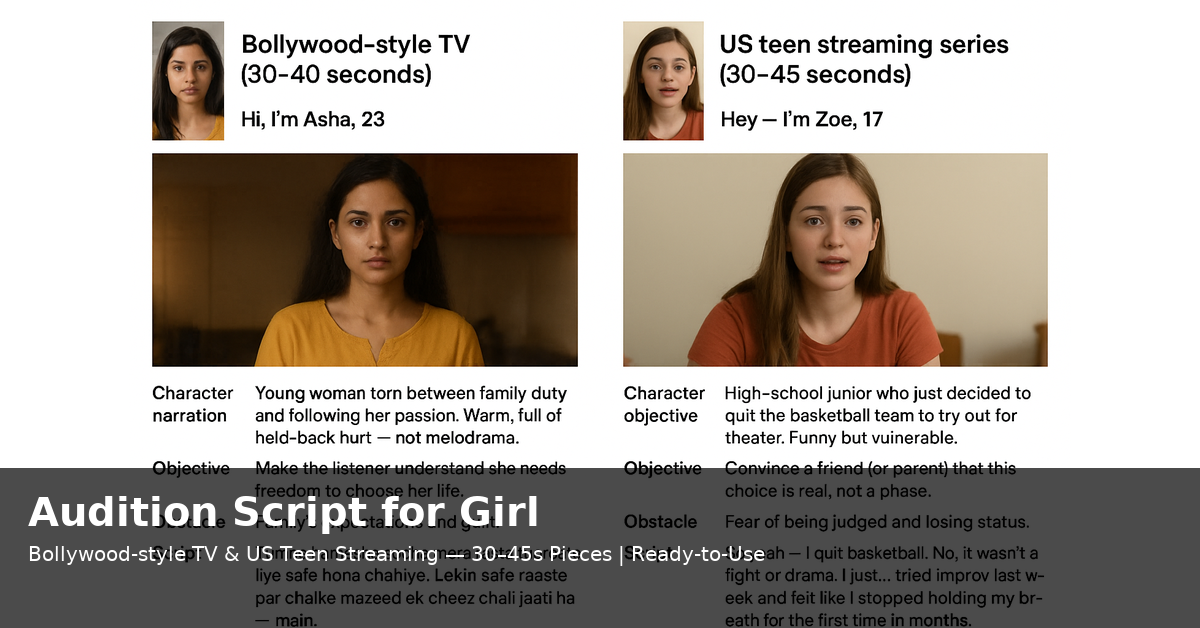 Audition Script for Girl